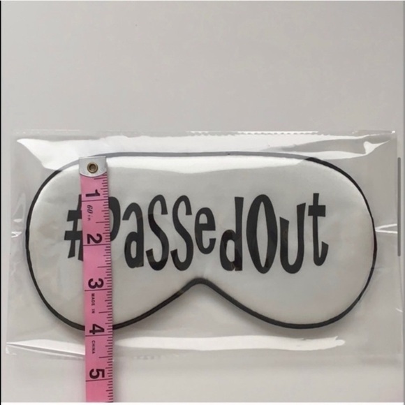 Silk Sleeping Eye Mask Hashtag PassedOut White - Picture 5 of 9